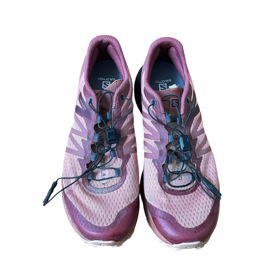 Salomon Sense Ride 5 Shoes Womens Size 8.5 Pink Trail Running Sneakers Contagrip - Picture 5 of 7
